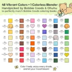 Ohuhu x Bobbie Goods Honolulu B 48 kleuren Alcohol Art Markers Brush & Fine - Afbeelding 3