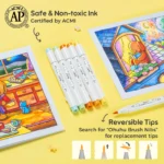 Ohuhu x Bobbie Goods Honolulu B 48 kleuren Alcohol Art Markers Brush & Fine - Afbeelding 5