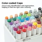 Ohuhu Kaala Alcohol based Art markers - 60 Illustration Tones - Slim Broad & Fine - Afbeelding 6