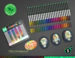 TOOLI-ART Acrylmarker Special Color XF 0.7mm set van 24 - Jewel Dark - Afbeelding 6