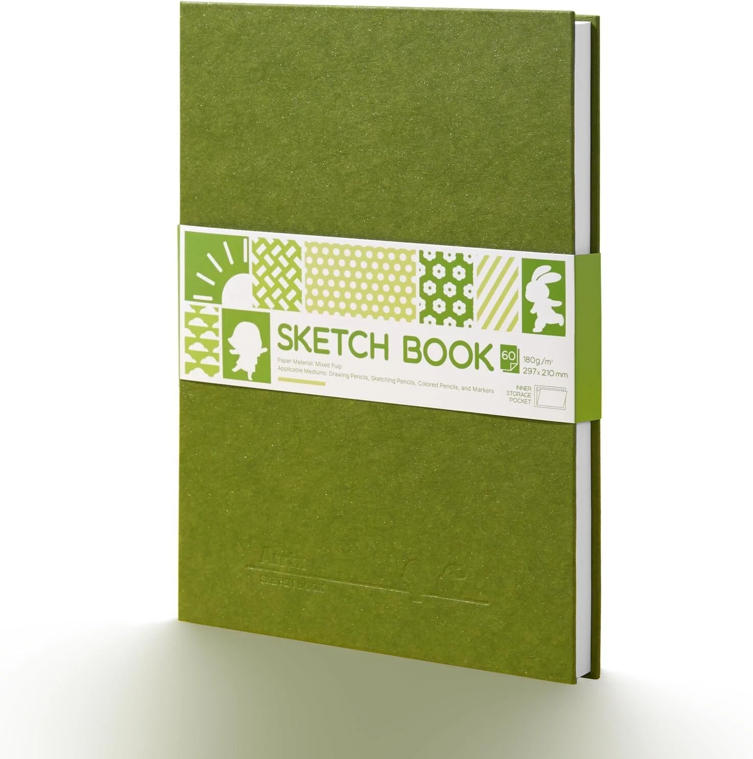 Arrtx Schetsboek A4 Hardcover - 60 vellen tekenpapier 180gr