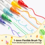 Ohuhu Kalalau Acrylic Paint Markers Cotton-core 30 kleuren - Brush - Afbeelding 7