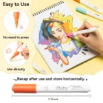 Ohuhu Kalalau Acrylic Paint Markers Cotton-core 30 kleuren - Bullet - Afbeelding 4