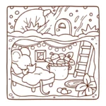 Kleurboek - Hiver Cosy - Ophélie Ortal - coloriages - Afbeelding 3