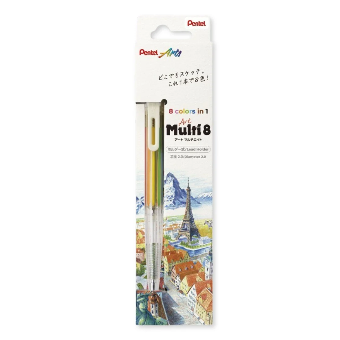 Pentel Multi 8 Kleuren Vulpotlood XPH804 2,0mm