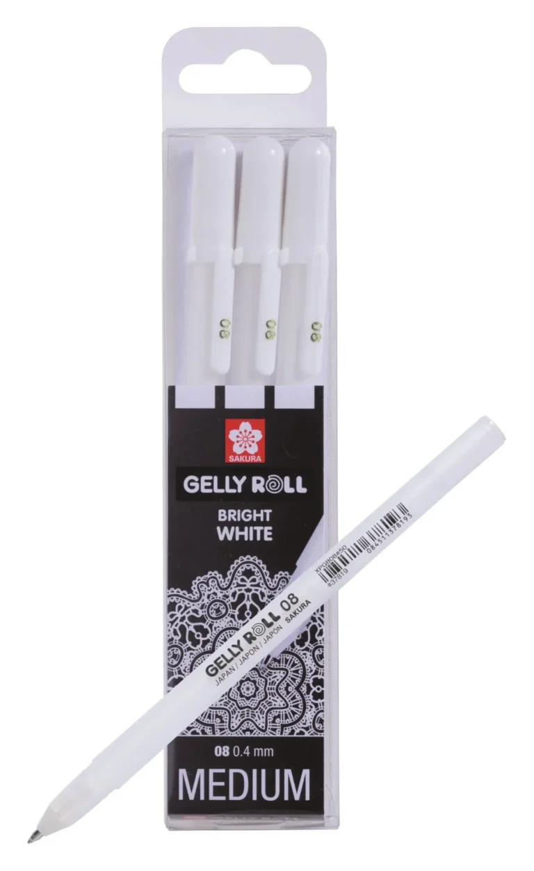 Sakura Basic Set 3 Gelpennen Zuiver Wit Medium
