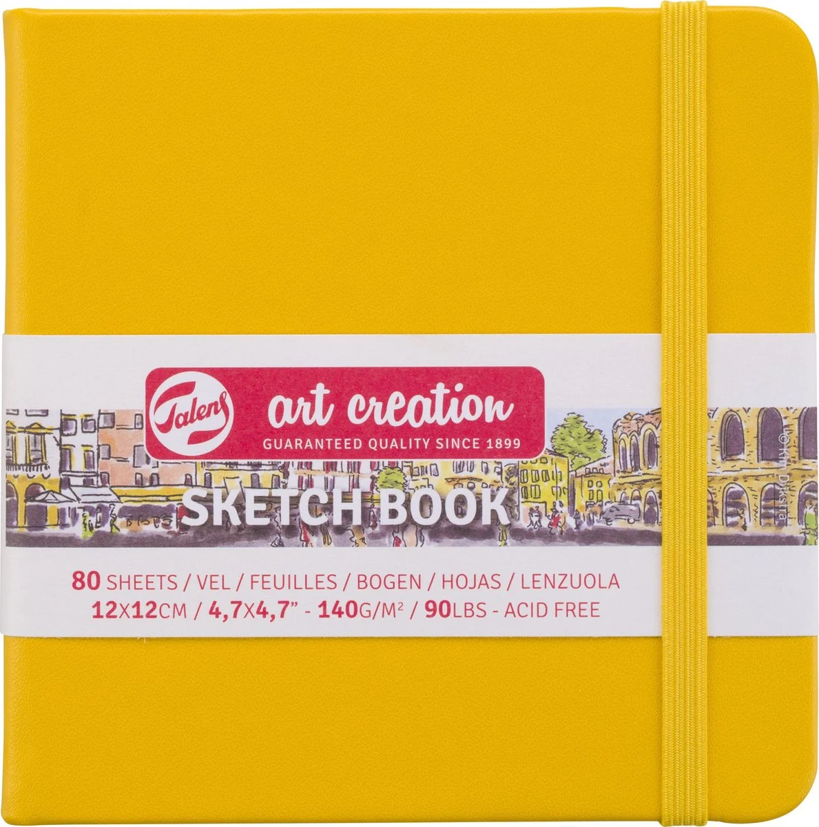 Talens Art Creation Schetsboek Goudgeel 12 x 12 cm 140 g 80 Vellen