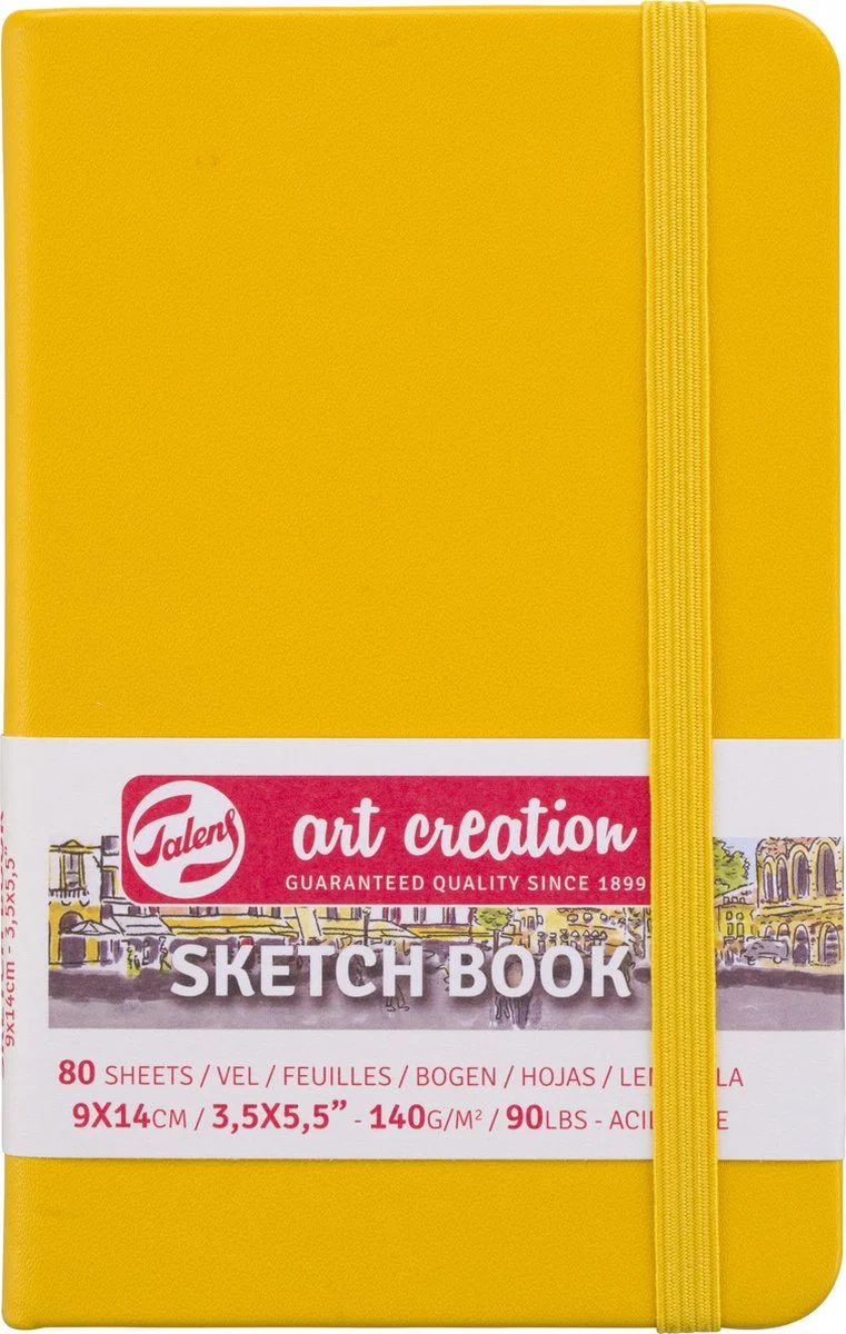 Talens Art Creation Schetsboek Goudgeel 9 x 14 cm 140 g 80 Vellen