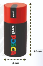 Uni Posca Paintmarker - set van 13 + metalen koker - Afbeelding 2