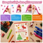 Ohuhu Glitter Metallic Marker Pens 3.0mm - set van 12 - Afbeelding 7