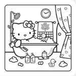 Kleurboek Hello Kitty - Pause douceur - Cosy Colo - Afbeelding 4