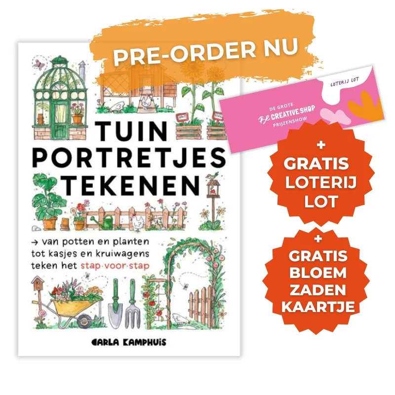 Boek Tuinportretjes tekenen - Carla Kamphuis