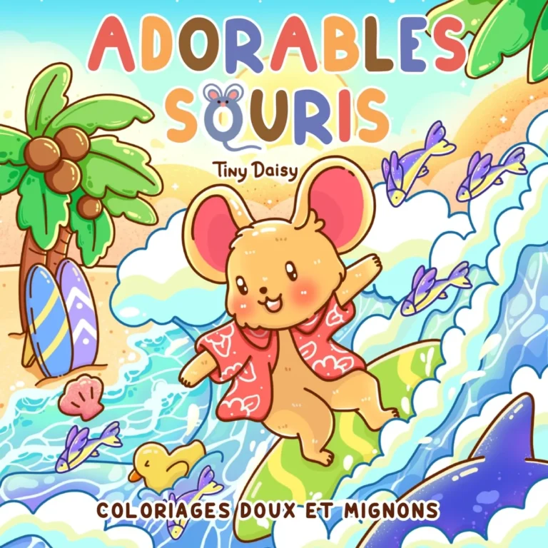 Adorables souris : coloriages doux et mignons