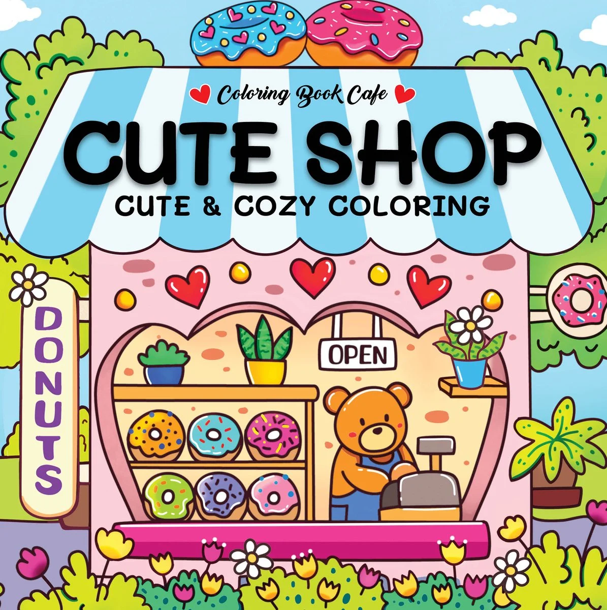 Kleurboek-Cute-and-Cozy-Coloring-Cute-shop-Coloring-Book-Cafe-voorkant Cute shop - Coloring Book Cafe